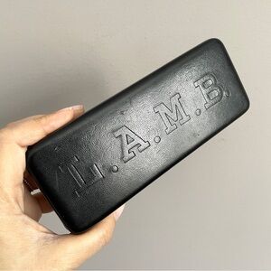 Vintage LAMB Black Sunglasses Glasses Hard Case